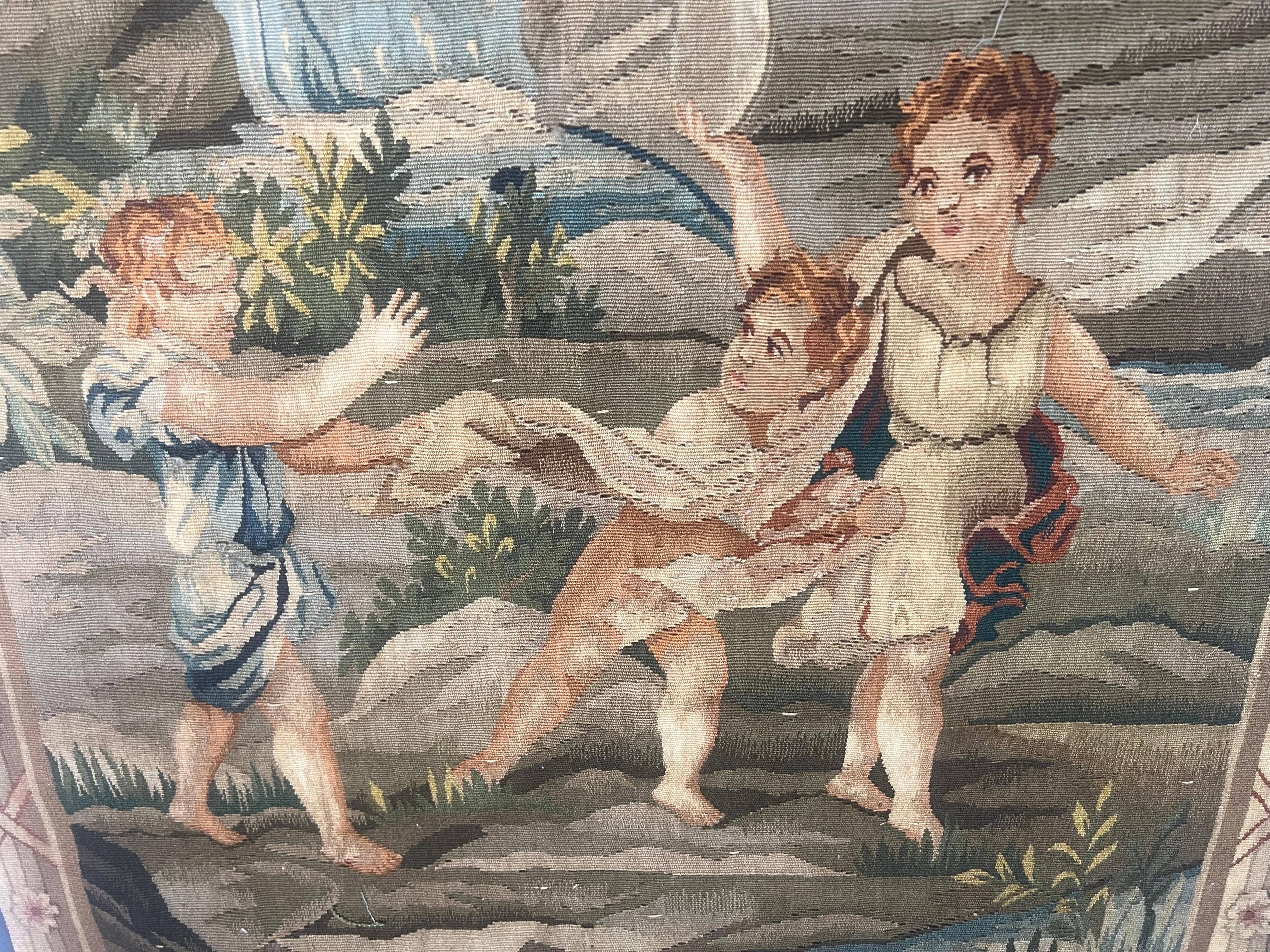 Romantischer französischer Wandteppich aus dem frühen 19. Jahrhundert mit Charme  im Angebot 8