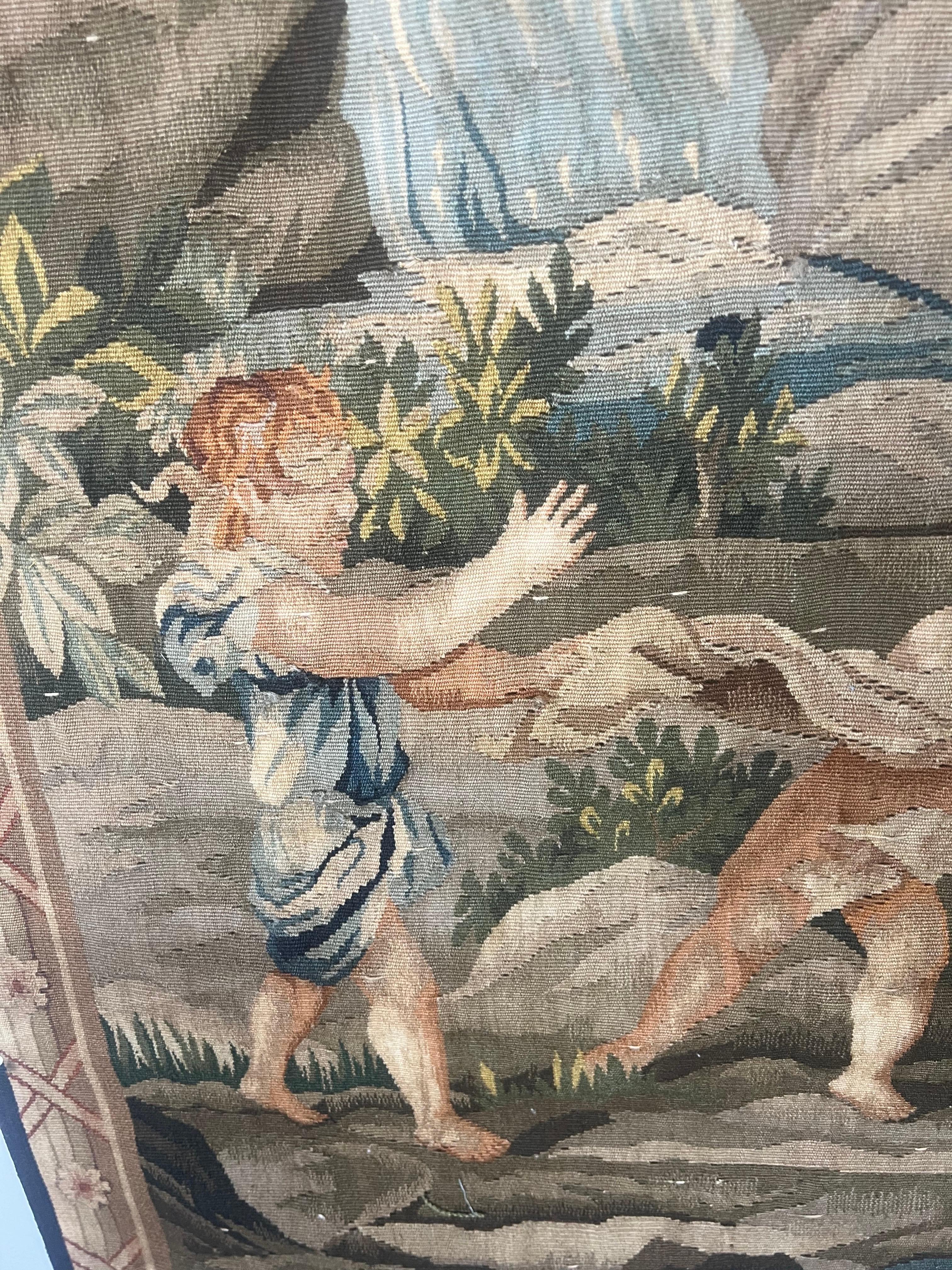 Charming Romantic Early 19th-Century French Tapestry  In Good Condition For Sale In Los Angeles, CA