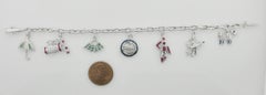 Encantadora pulsera de rubíes, esmeraldas, zafiros y diamantes en oro de 18 quilates