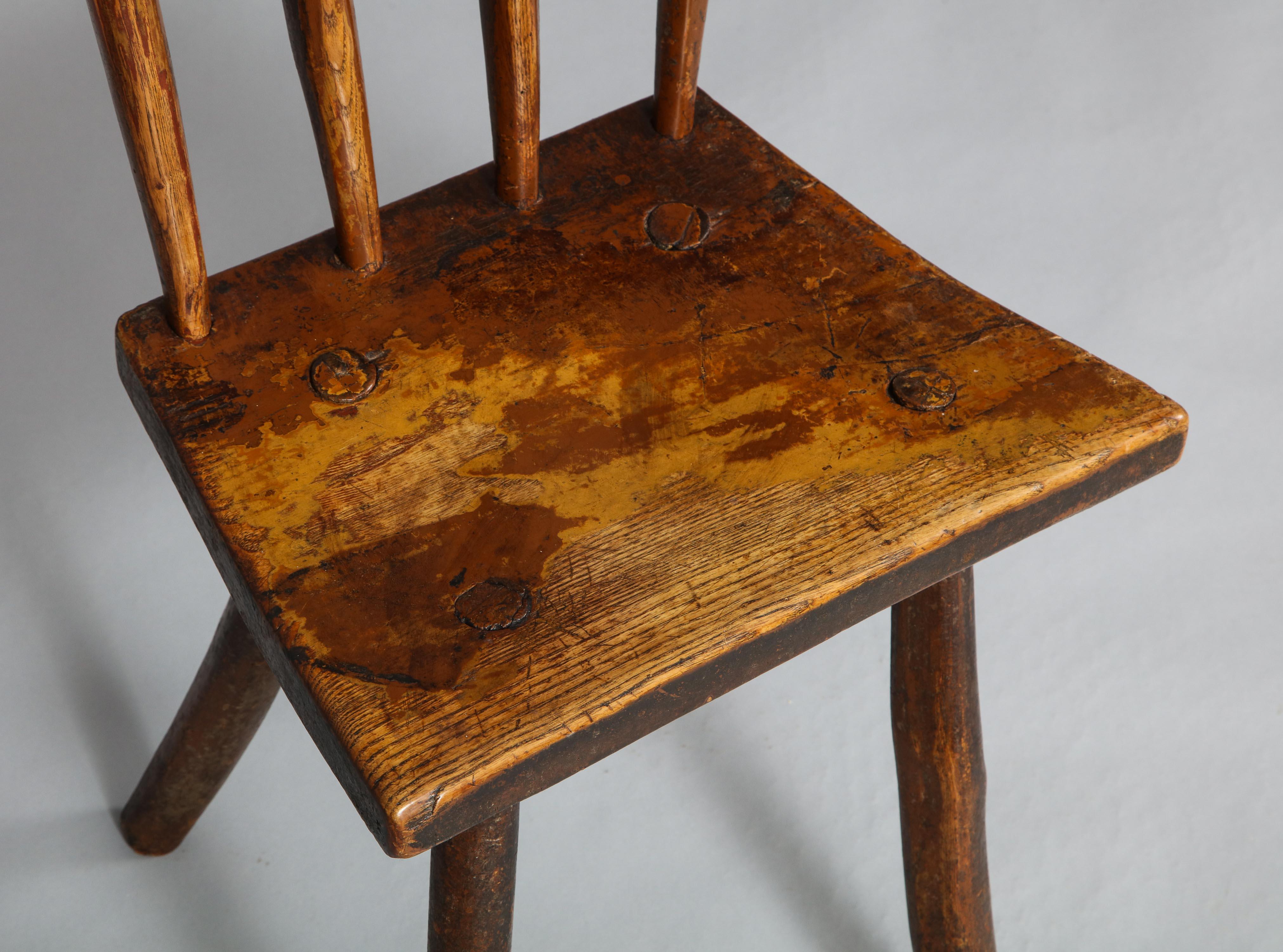 Charming Rustic Diminutive Windsor Chair 4