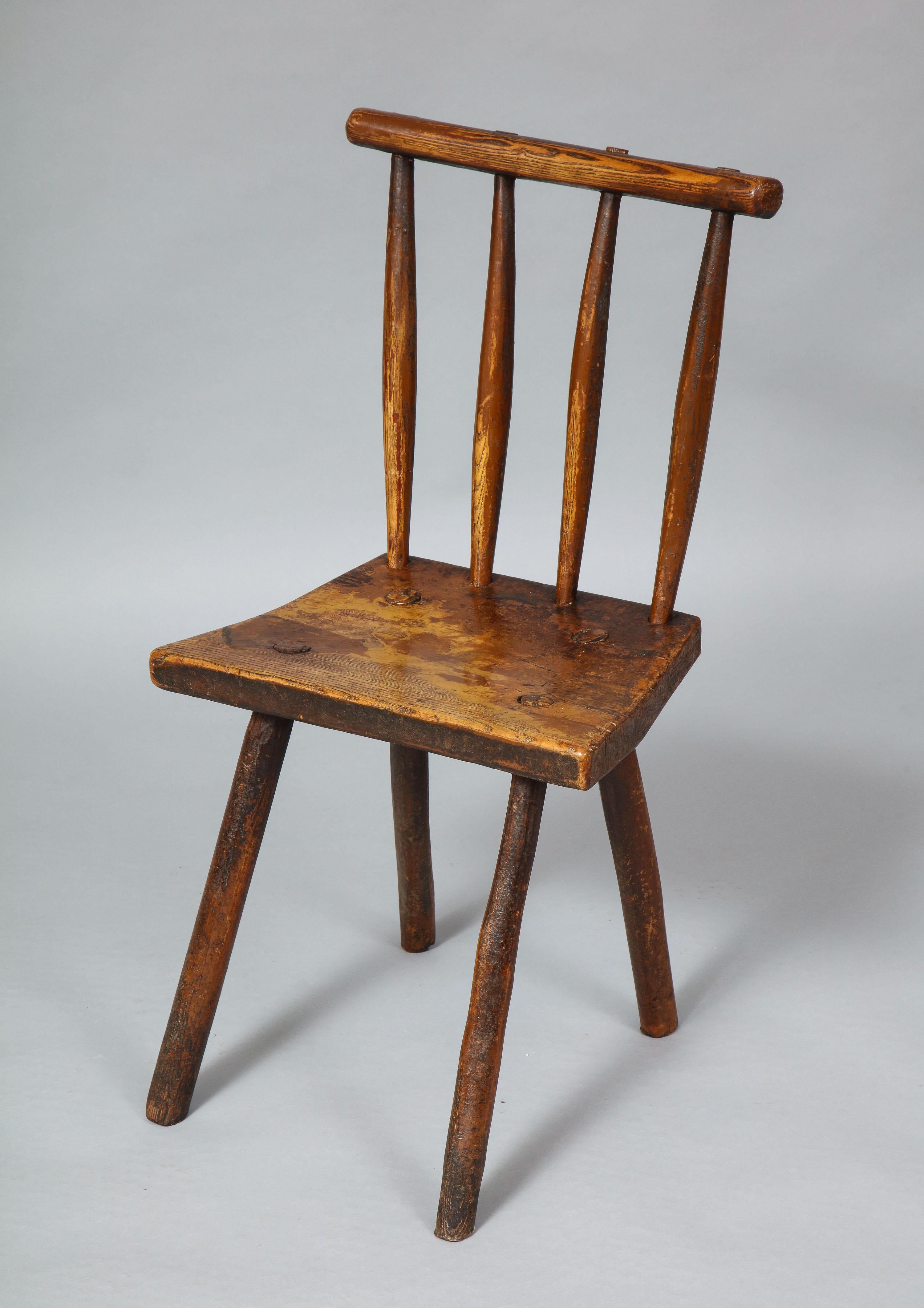 Charming Rustic Diminutive Windsor Chair 6