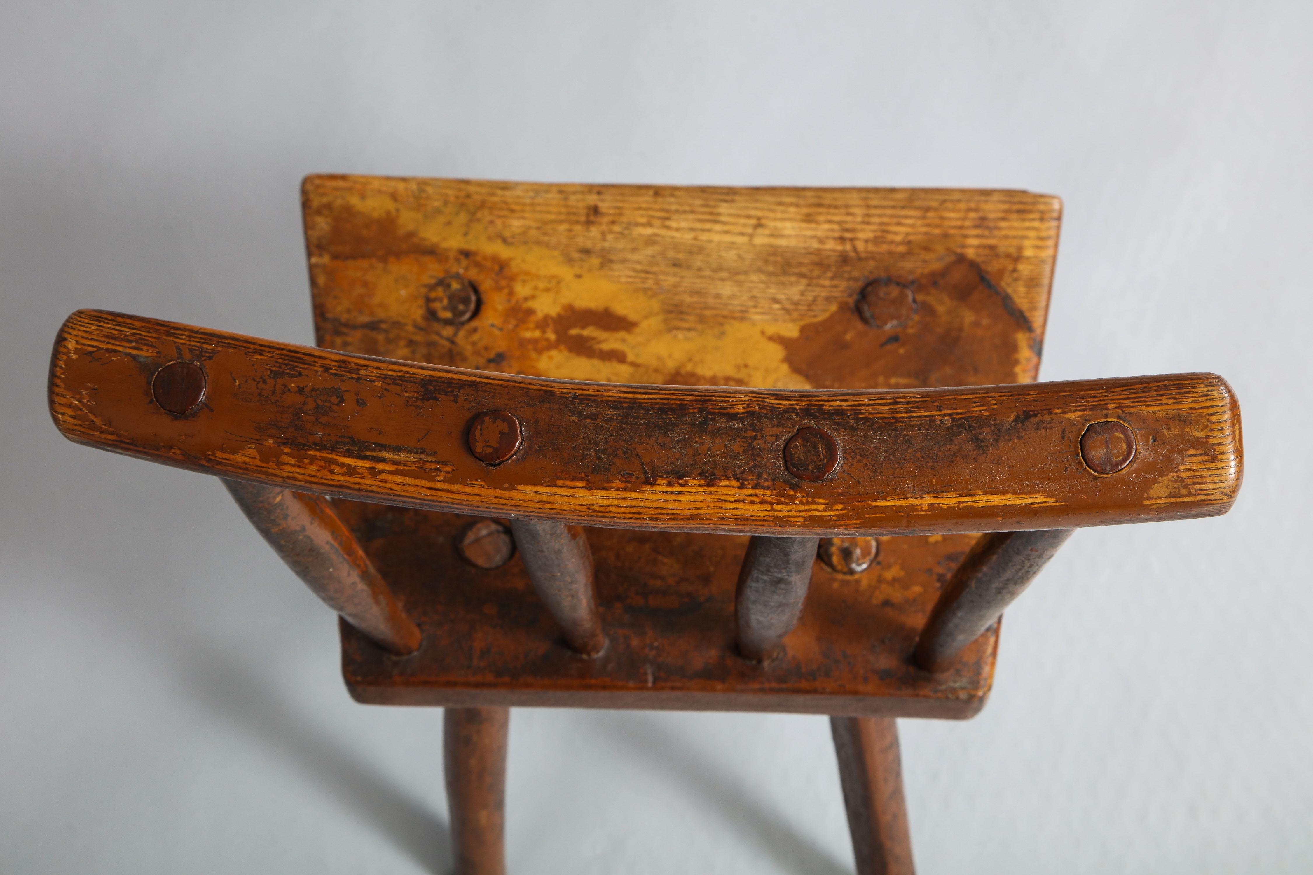 18th Century Charming Rustic Diminutive Windsor Chair