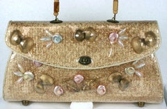 Charming Sea Shell Straw Purse