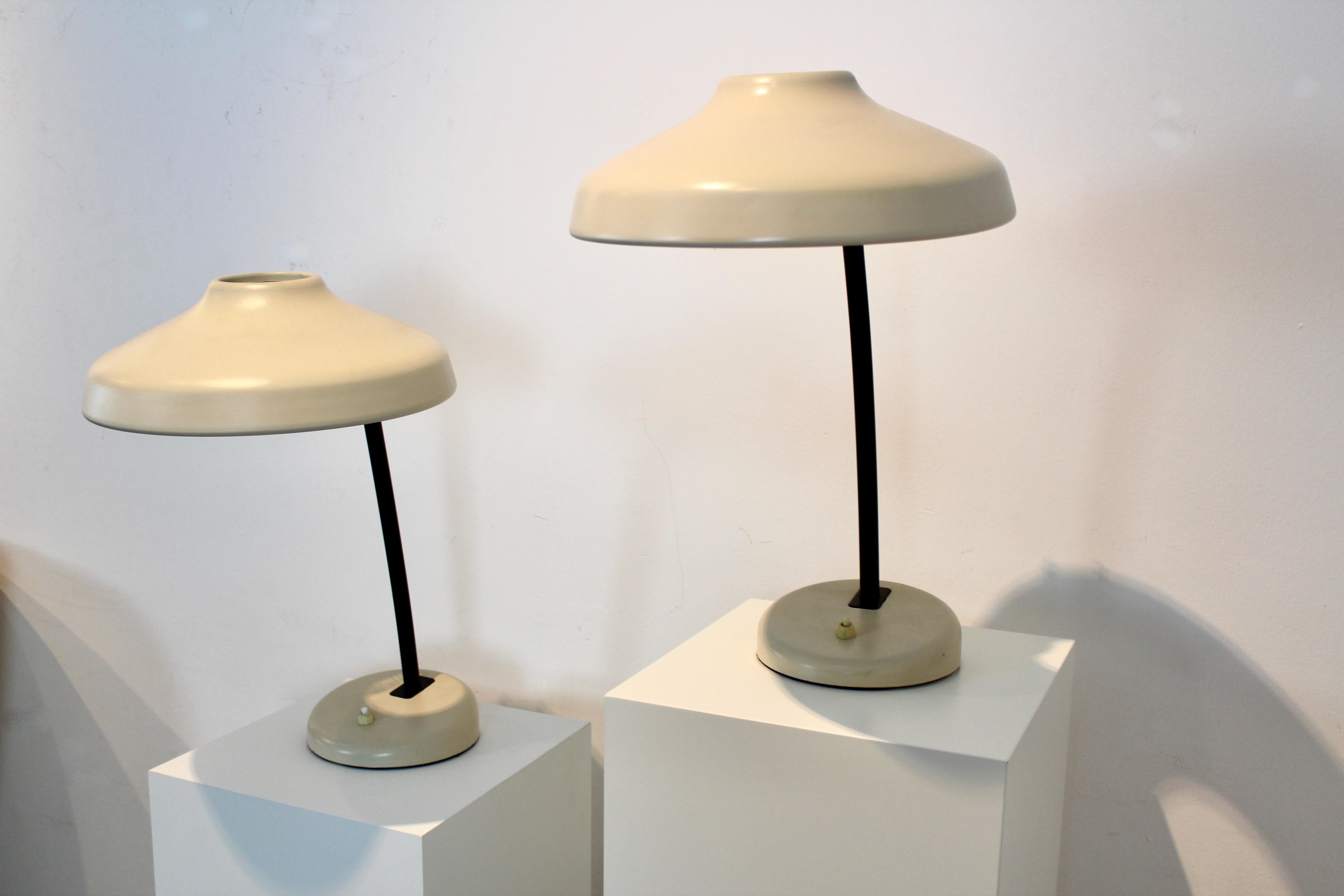 Charming Set of Adjustable Hemi Desk or Table Lamps, Sweden, 1960s For Sale 4