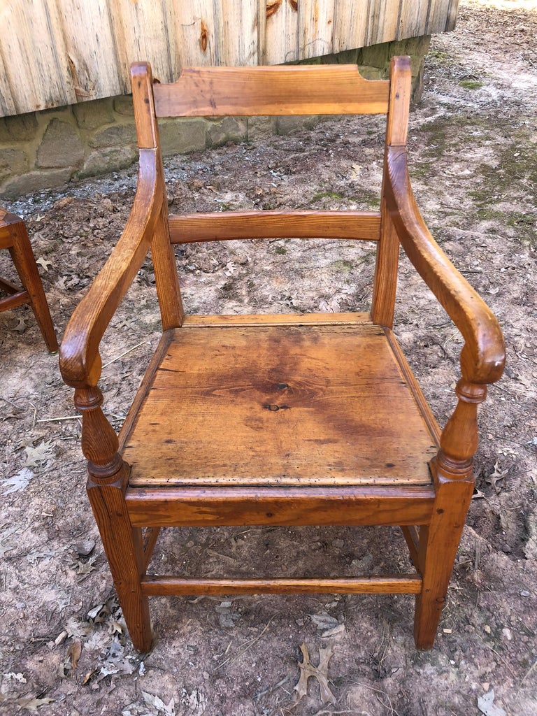 Charming Set of Farmhouse Rustic Honey Colored Pine Dining ...