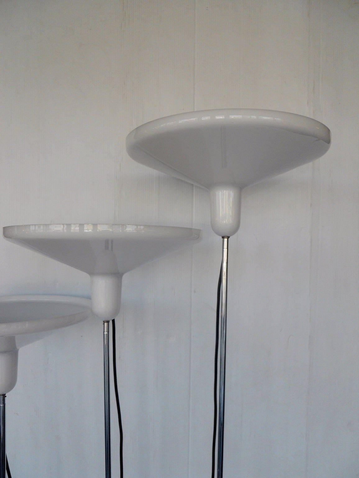 Modern Charming Set of Three Italian Floor Lamps For Sale