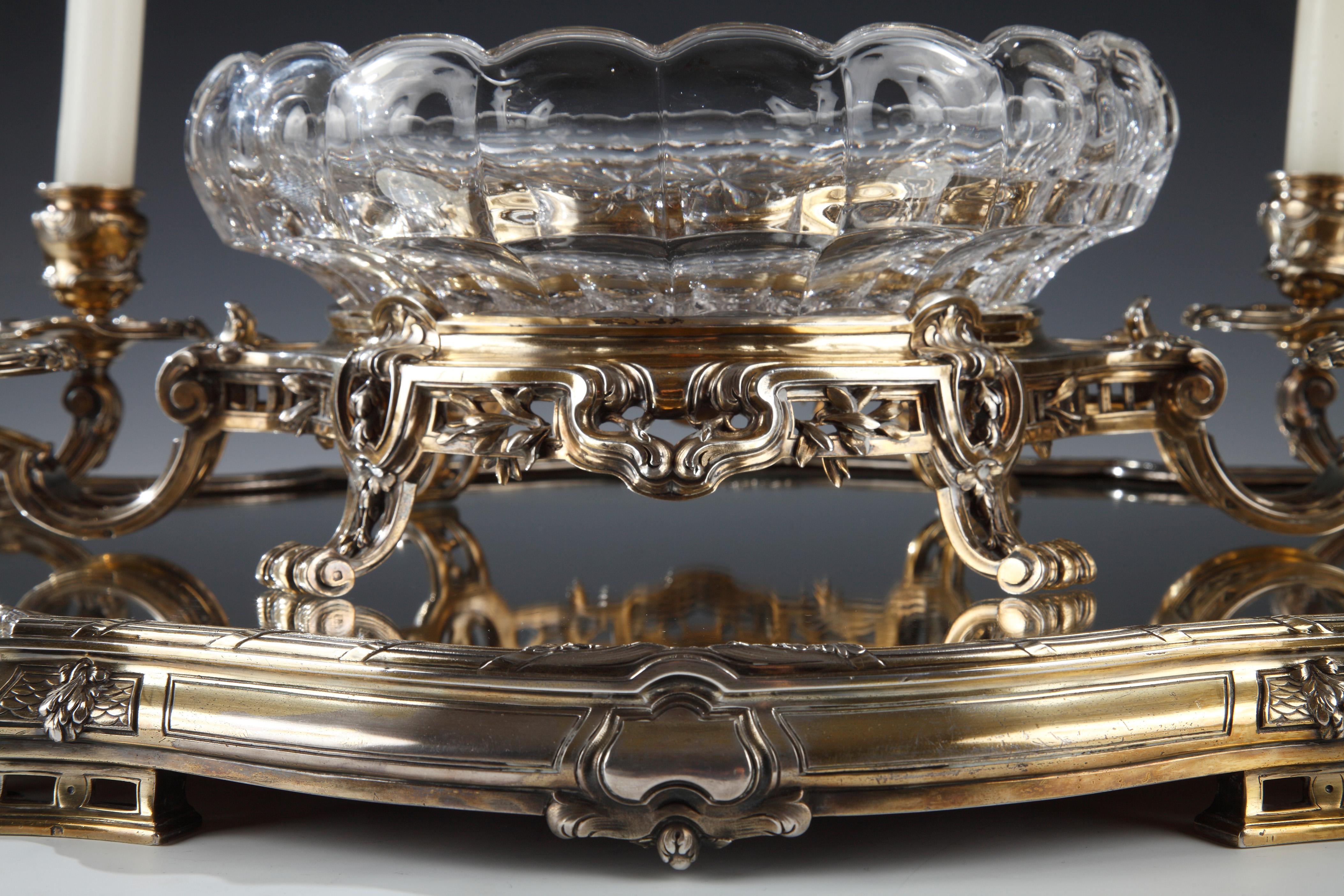 Incantevole centrotavola in argento dorato di Boin-Taburet, Francia, circa 1880 in vendita 2
