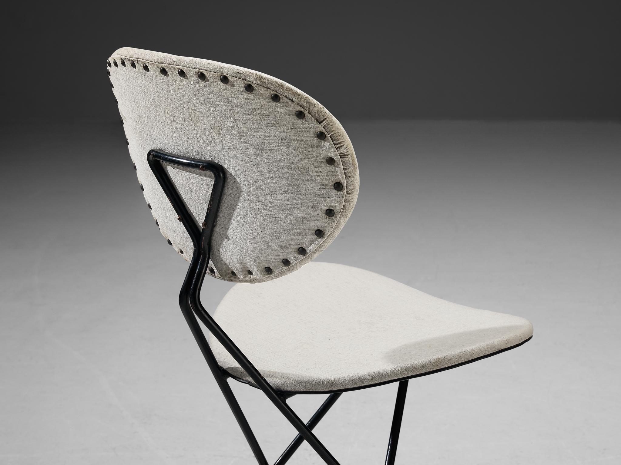 Mid-20th Century Rob Parry 'F&T' Chair in Black Lacquered Metal 