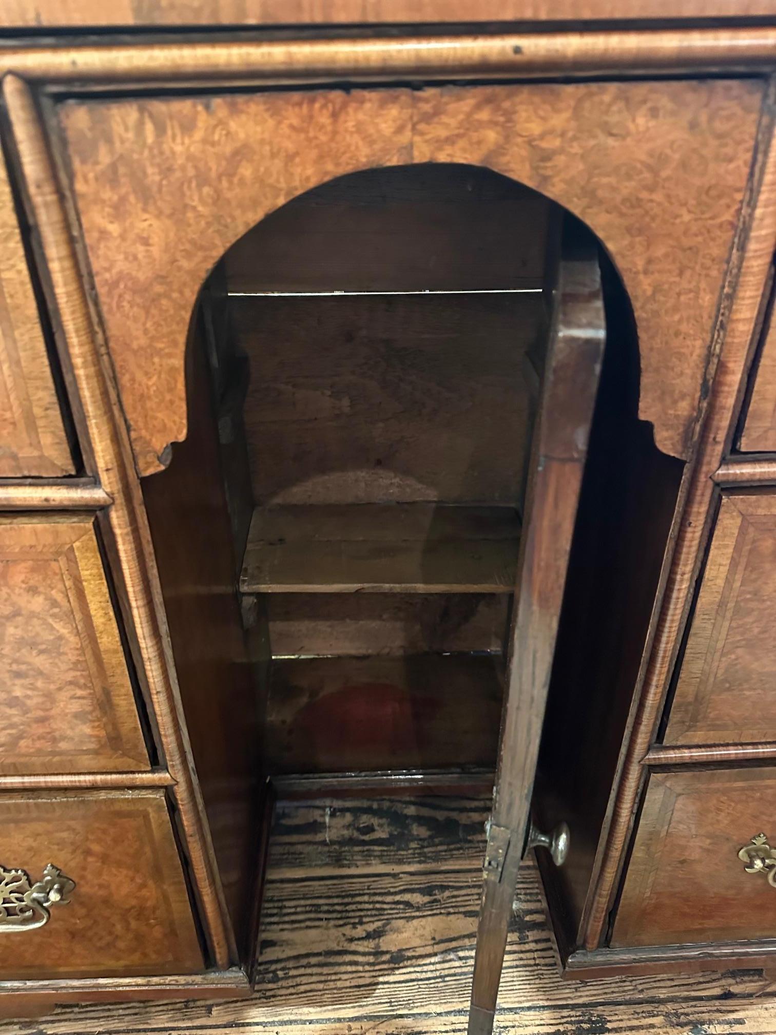 Charming Small Antique Knee Hole Desk with Slide & Secret Cubbies For Sale 6