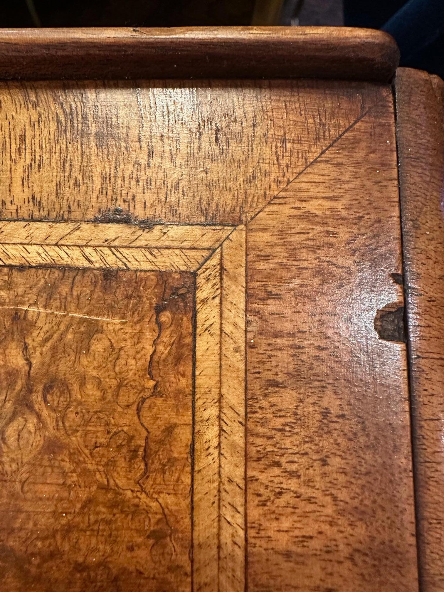 Charming Small Antique Knee Hole Desk with Slide & Secret Cubbies For Sale 7