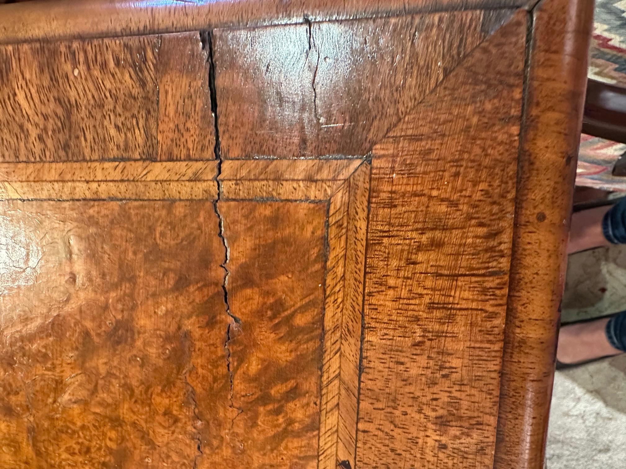 Charming Small Antique Knee Hole Desk with Slide & Secret Cubbies For Sale 8