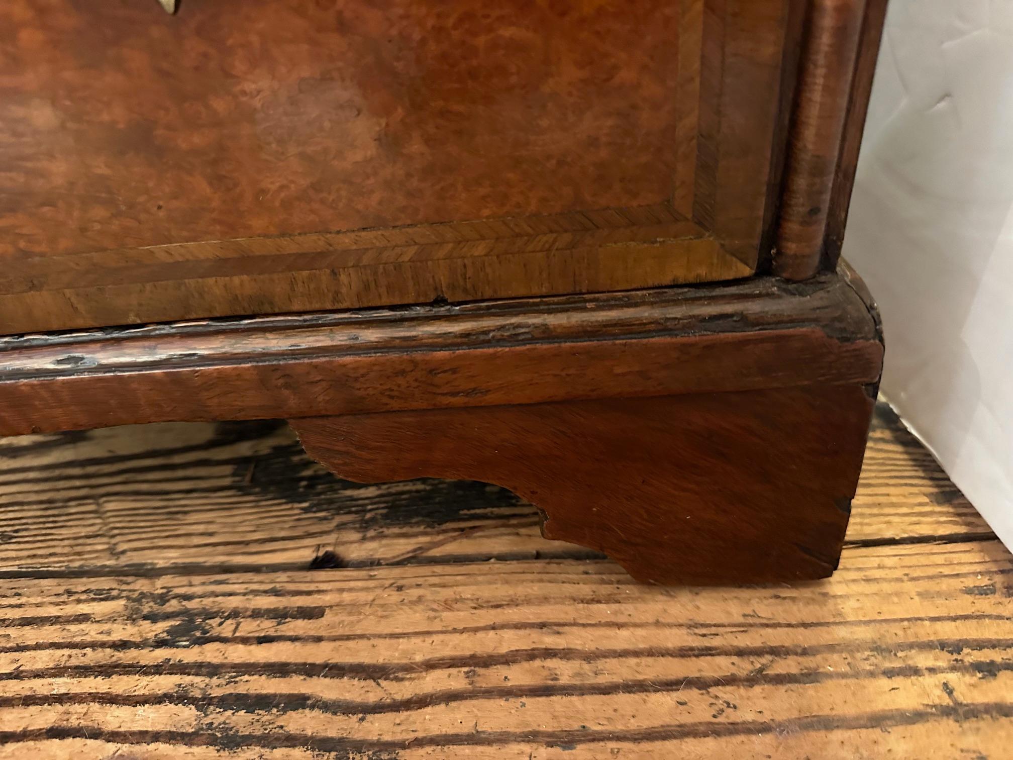 Wood Charming Small Antique Knee Hole Desk with Slide & Secret Cubbies For Sale