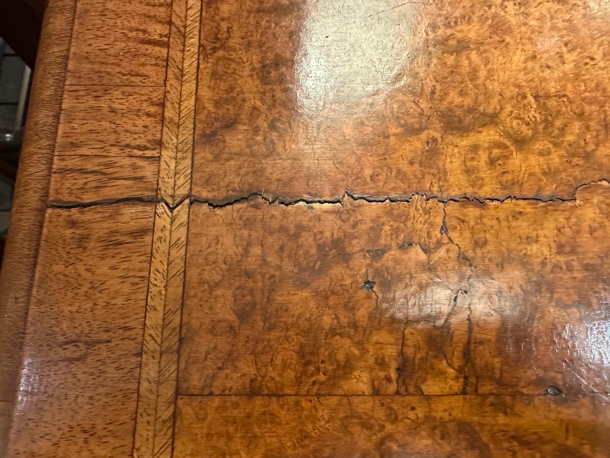 Charming Small Antique Knee Hole Desk with Slide & Secret Cubbies For Sale 2