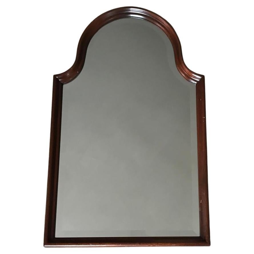 Charming small Edwardian Mahogany framed Arch Top bevelled Mirror