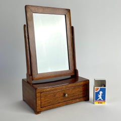 Charming small Gustavian Shaving Mirror in Mahogany – Sweden, Late 18th Century