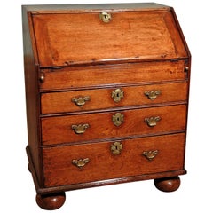 Charming Small Queen Anne Oak Bureau, circa 1705