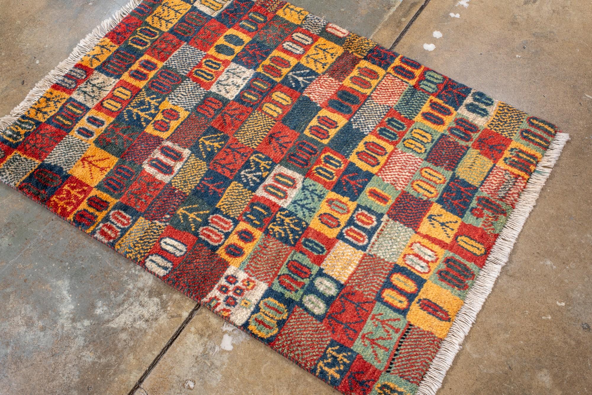 20th Century Charming Small-Scale Gabbeh Rug with Tree of Life Motifs For Sale