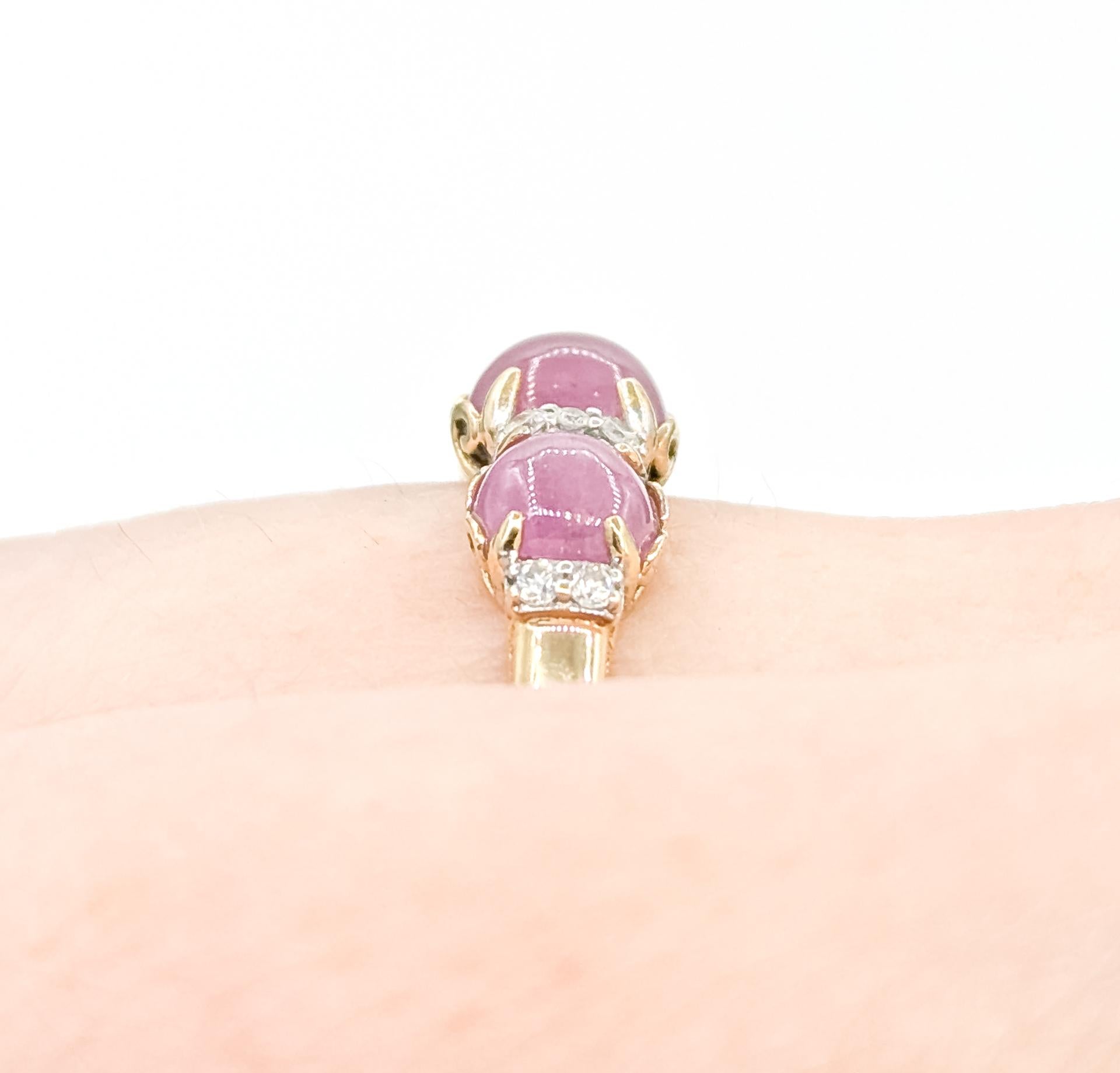 Taille ronde Charmante bague étoile en saphir et diamant en 14k en vente