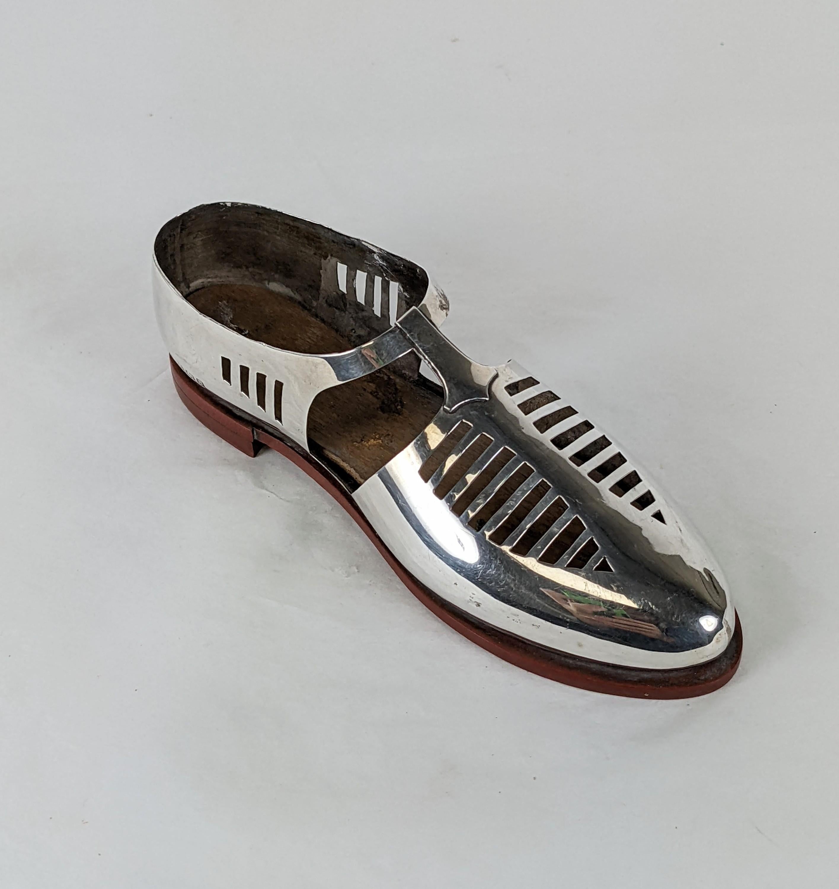 Charming Sterling Art Deco Shoe In Good Condition For Sale In New York, NY