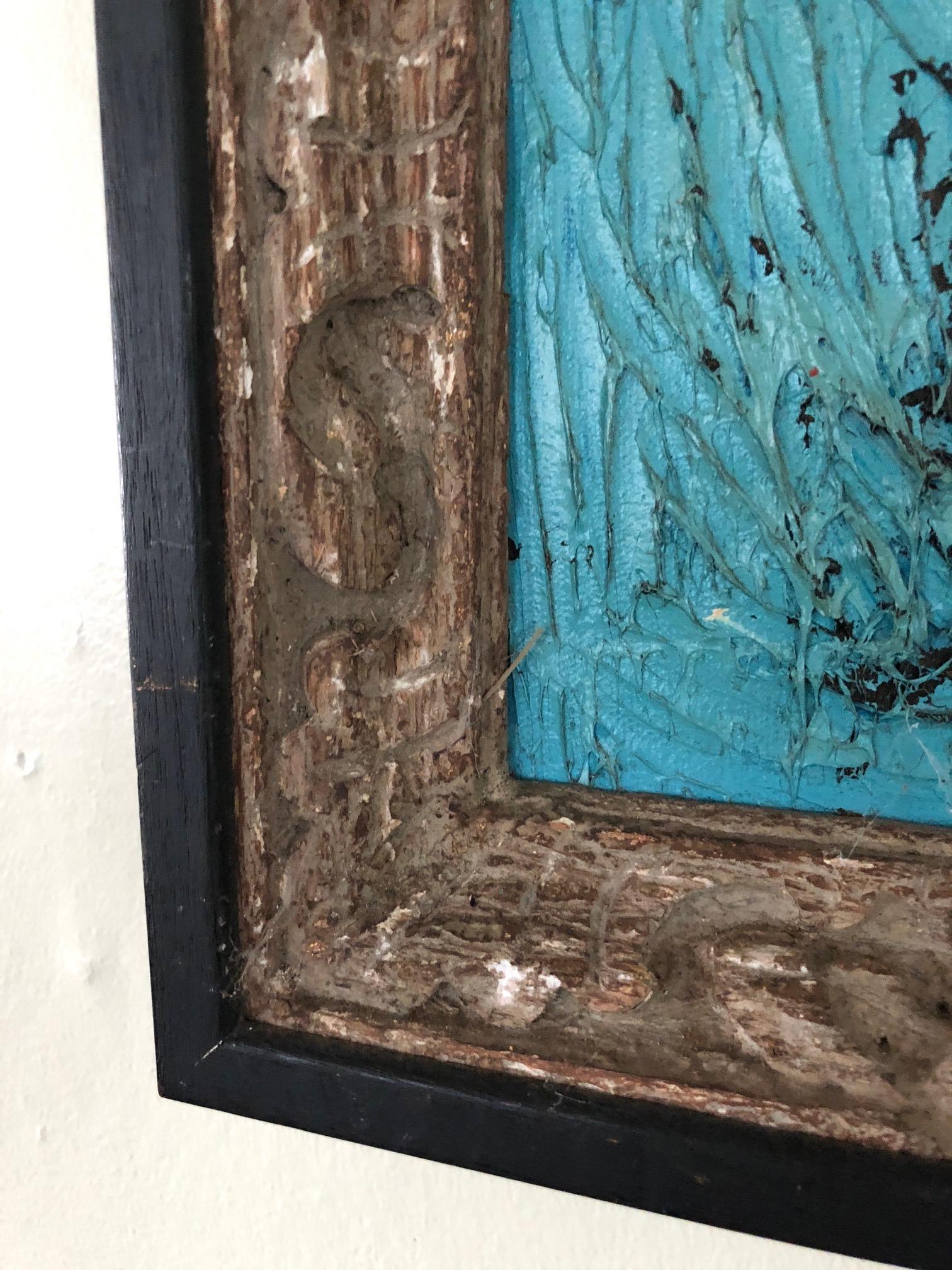 Mid-Century moderno Affascinante pittura di natura morta nello stile di Bernard Buffet in vendita