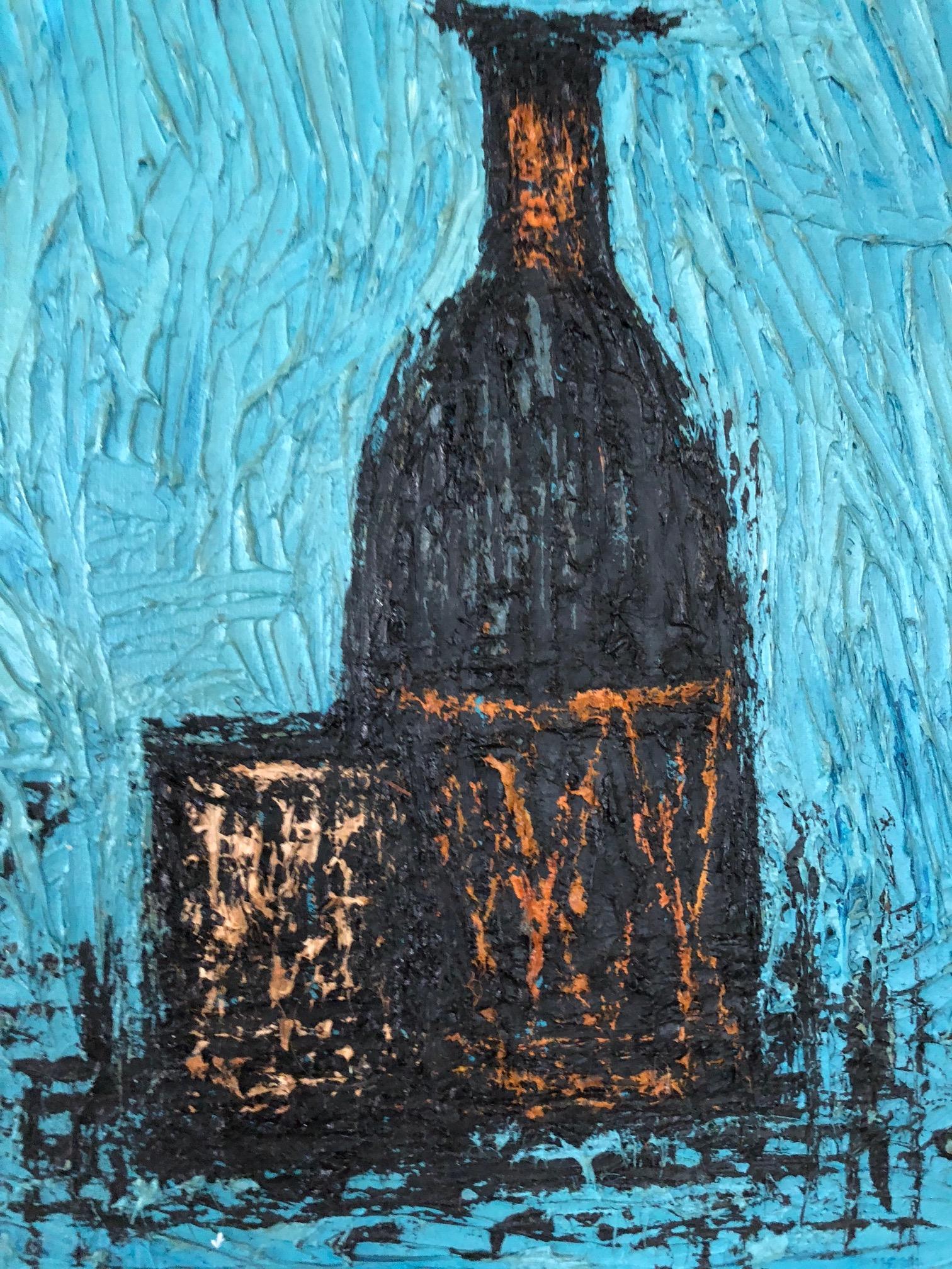 Mid-Century Modern Charming Still Life Painting In The Style Of Bernard Buffet For Sale