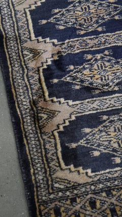 Tappeto/Runner decorativo di charme e delicato nei toni del blu e del beige - 71x32 cm