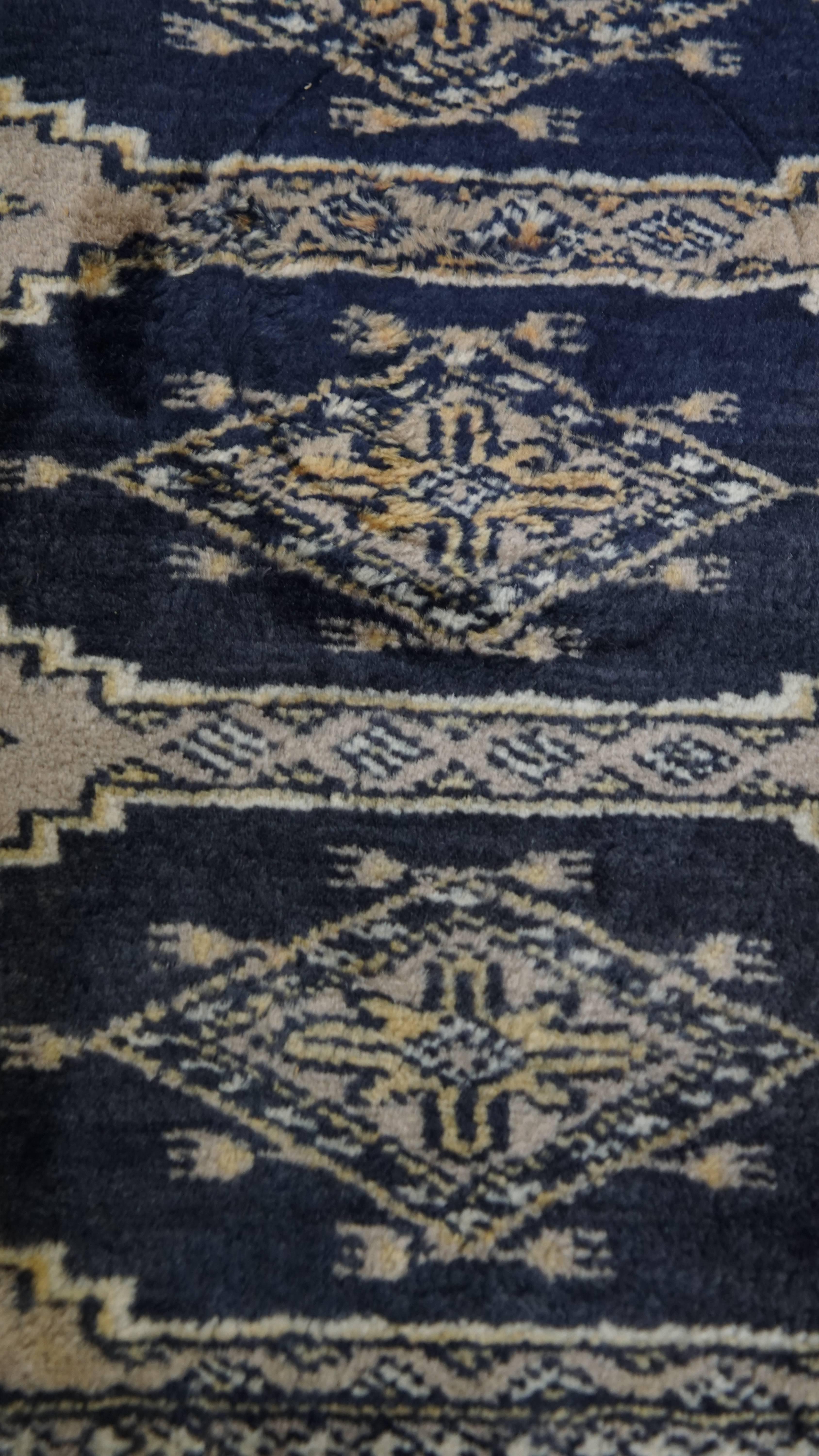 Classical Roman Charming, Subtle Decorative Rug/Runner in Blue and Beige Tones – 71x32 cm For Sale