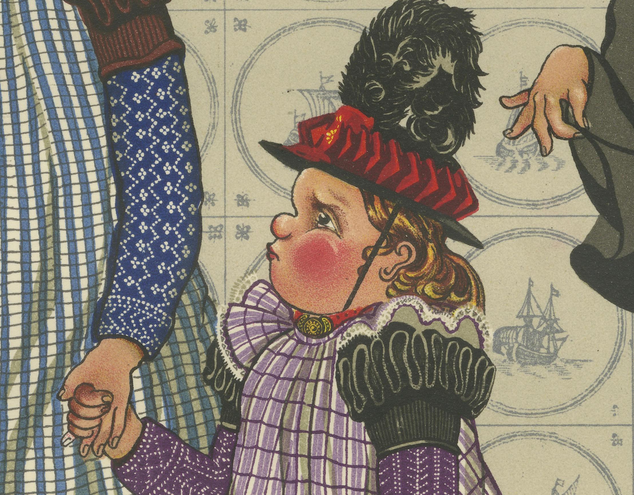 Metà XX secolo Incantevole abito domenicale dei bambini di Huizen - Costume olandese della fine del XIX secolo in vendita