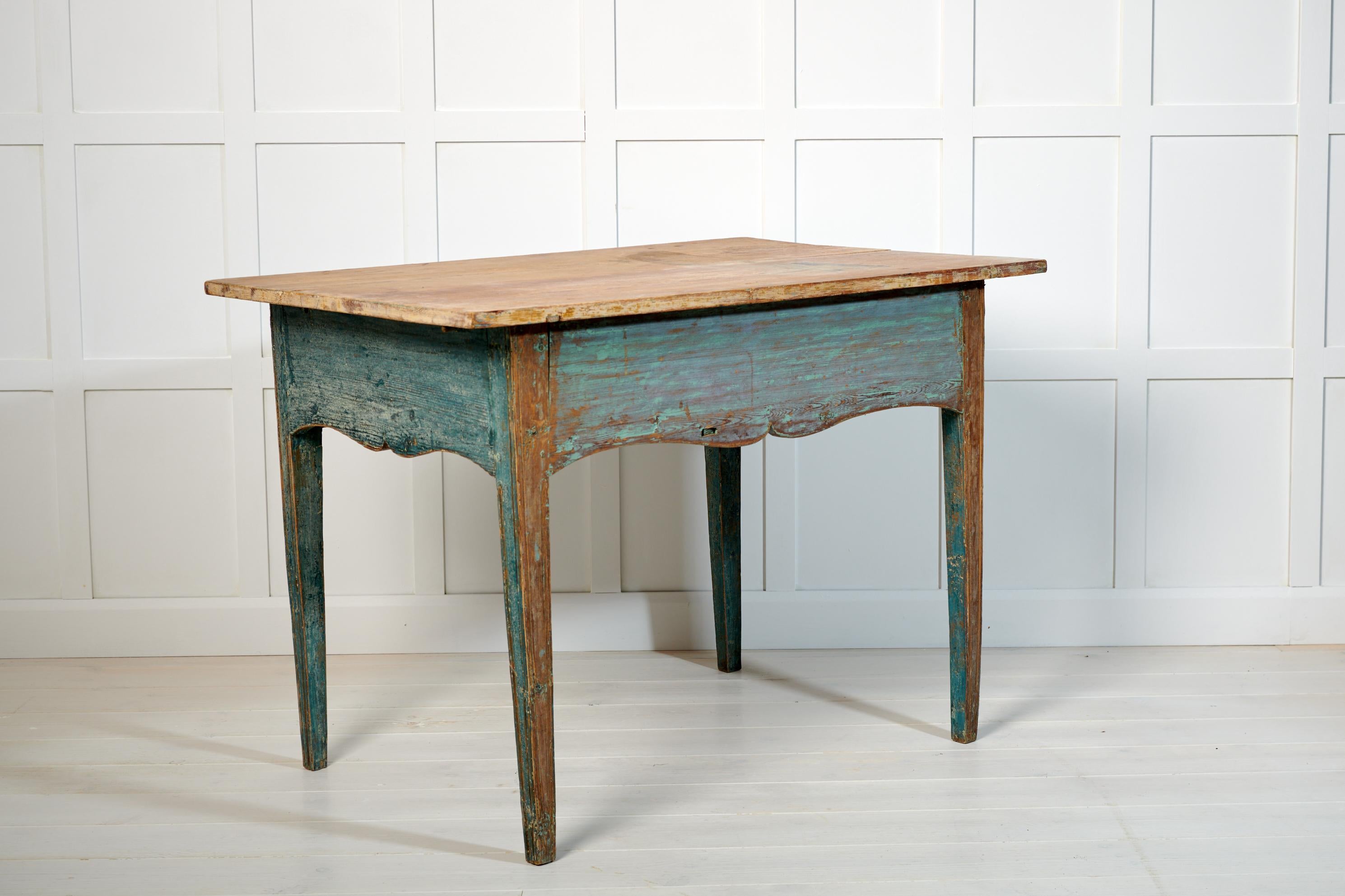 Pine Charming Swedish Antique Gustavian Style Country Table