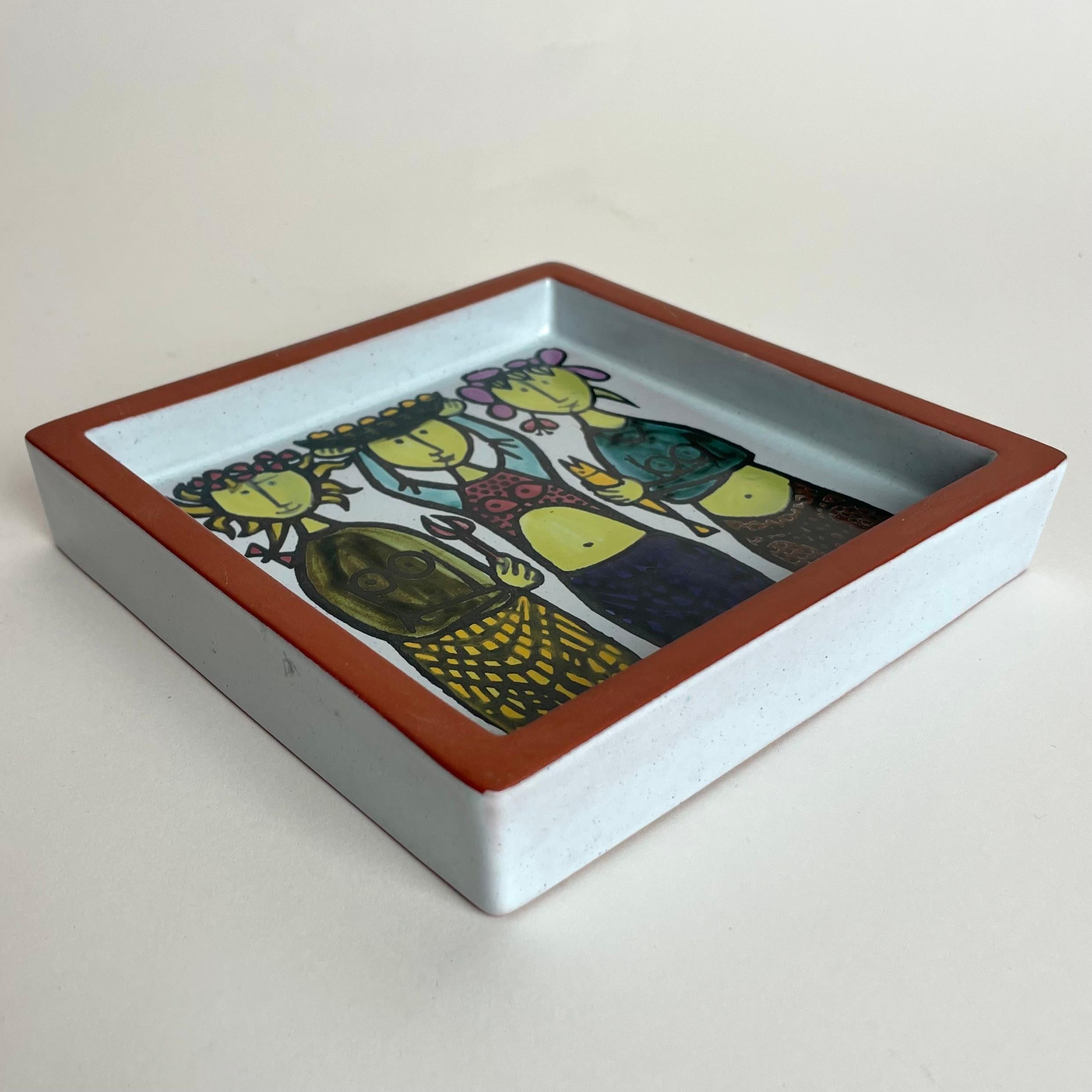 Encantador plato sueco de loza de Stig Lindberg, Gustavsberg de 1958-1962 Sueco en venta