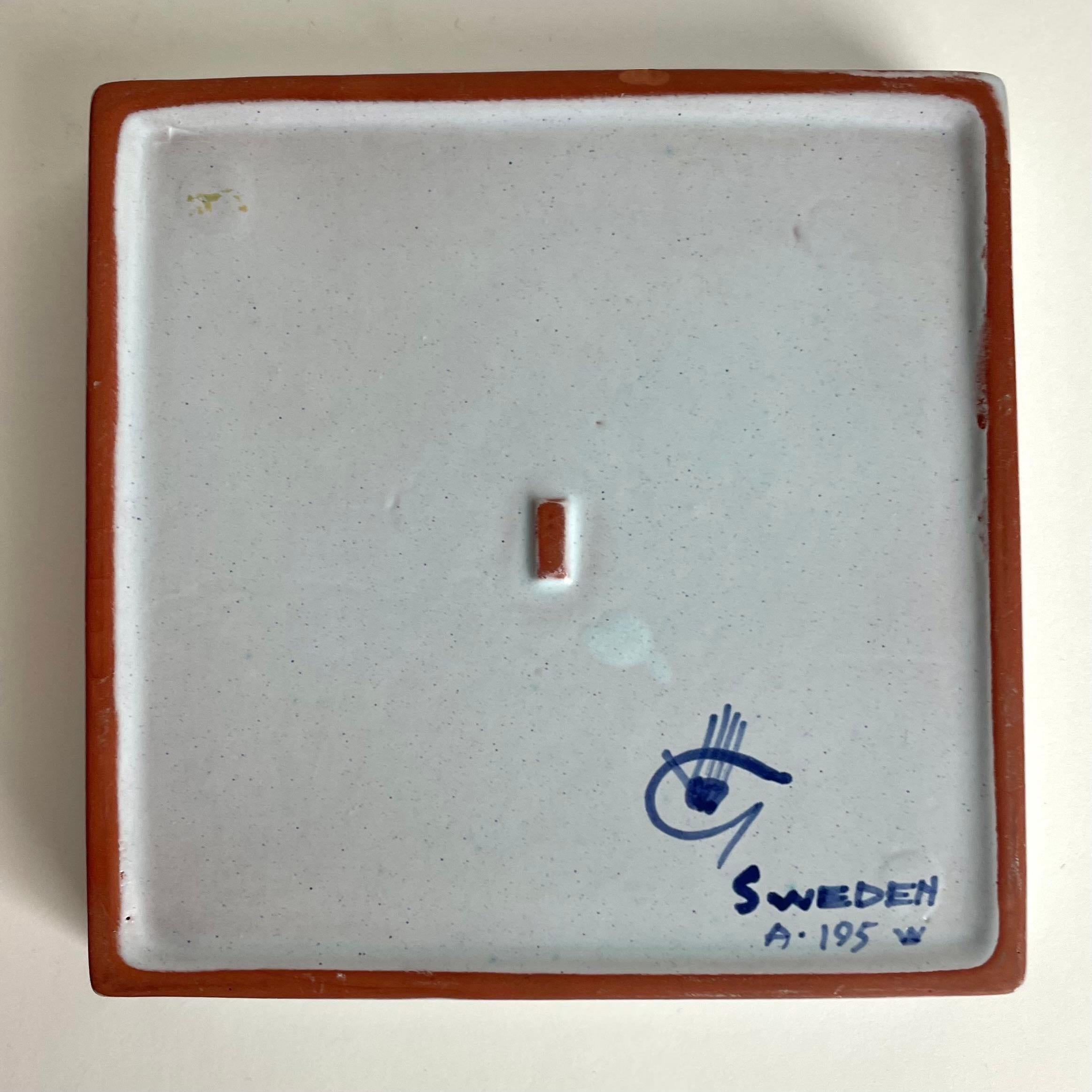 Encantador plato sueco de loza de Stig Lindberg, Gustavsberg de 1958-1962 en Bueno estado para la venta en Knivsta, SE