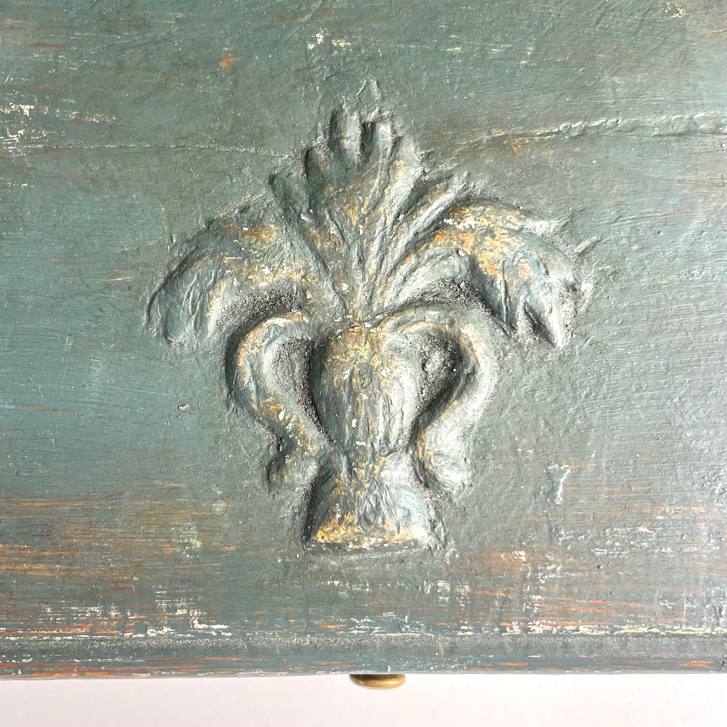 Charming Swedish Gustavian Shaving Mirror, Transition Style, 1770s For Sale 9