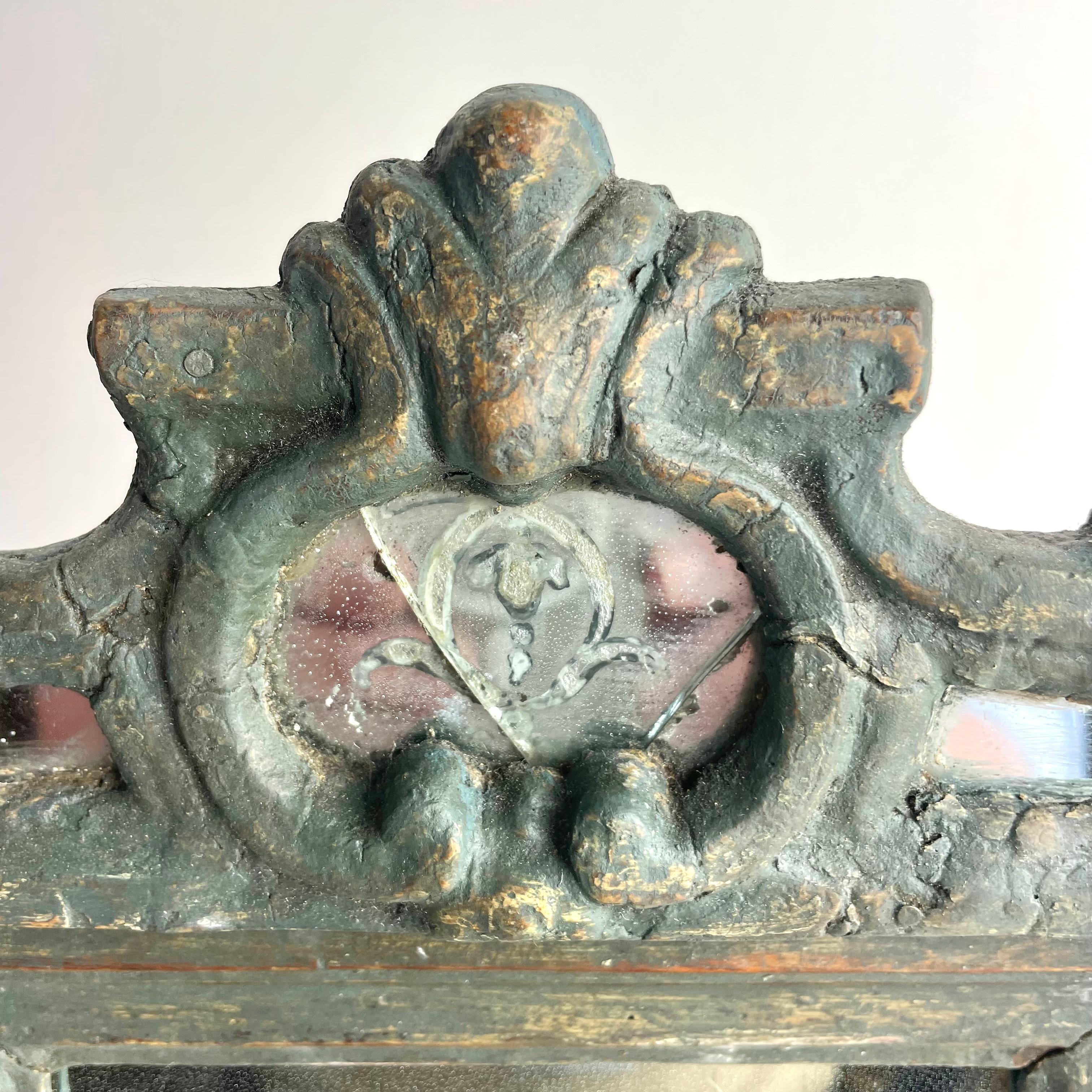Charming Swedish Gustavian Shaving Mirror, Transition Style, 1770s For Sale 10