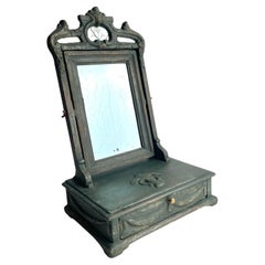 Charming Swedish Gustavian Shaving Mirror, Transition Style, 1770s