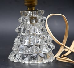 Charming Table Lamp in Rostrato Murano Glass Vase for Barovier & Toso, 1940s