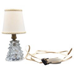 Charming Table Lamp in Rostrato Murano Glass Vase for Barovier & Toso, 1940s