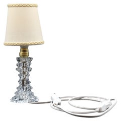 Charming Table Lamp in Rostrato Murano Glass Vase for Barovier & Toso, 1940s