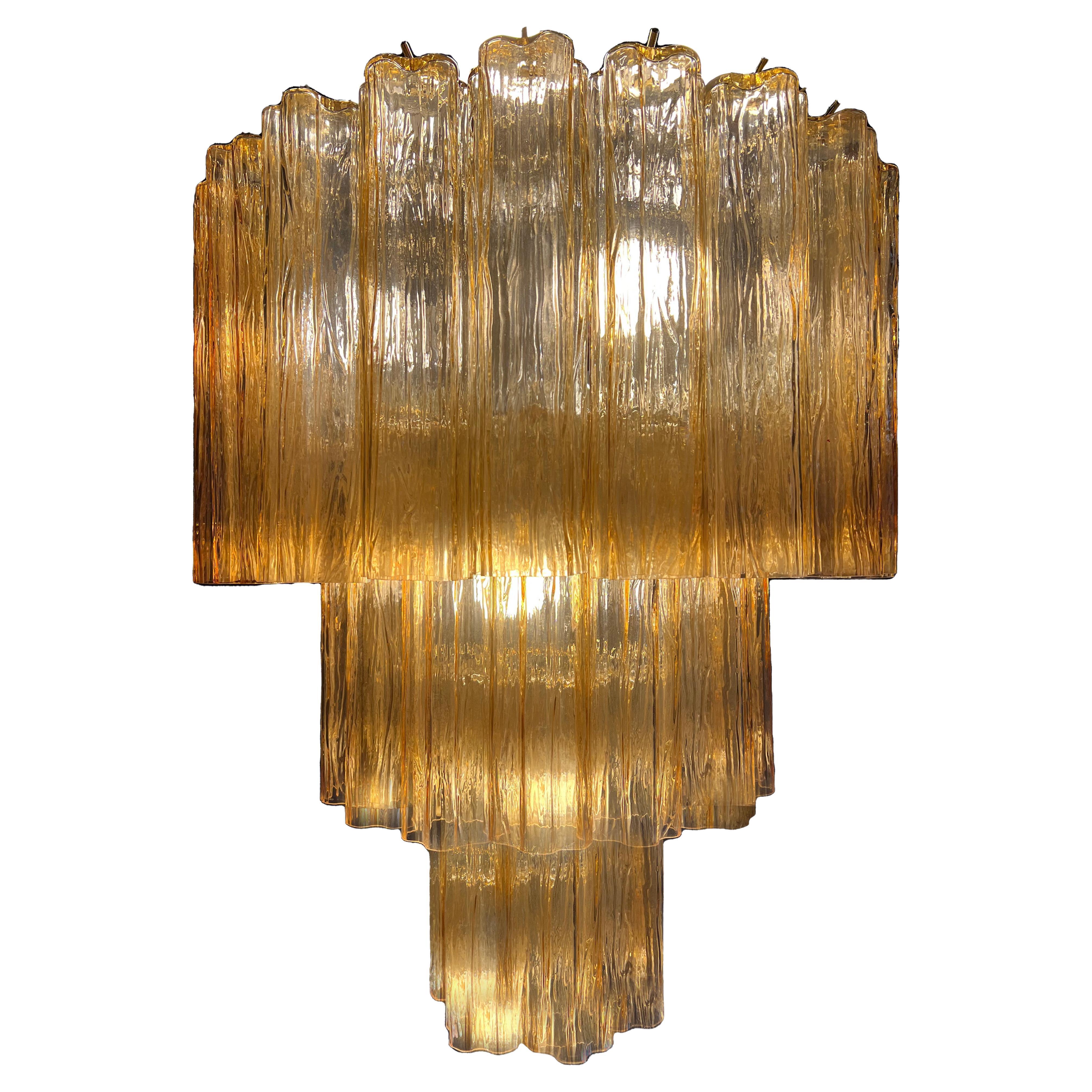 Charming talian Amber Chandelier by Valentina Planta, Murano For Sale