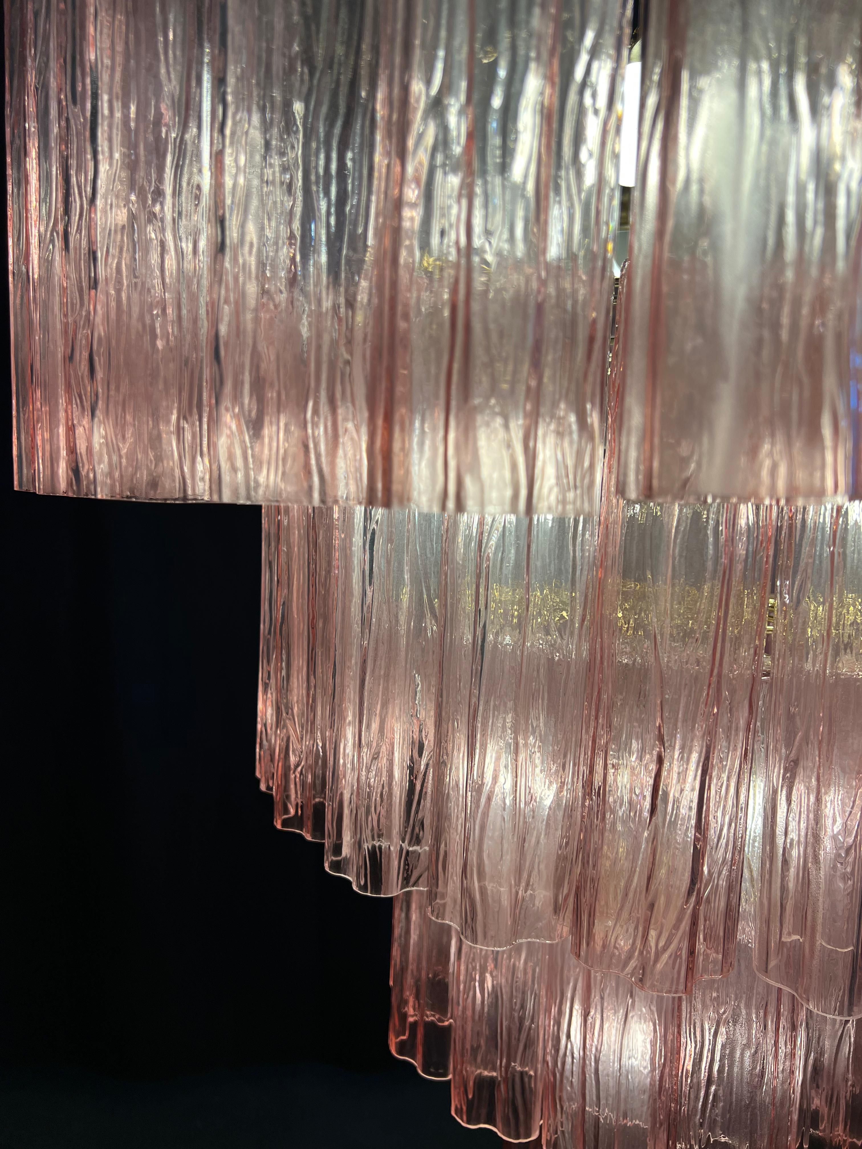Charming Talian Pink Chandelier by Valentina Planta, Murano For Sale 5