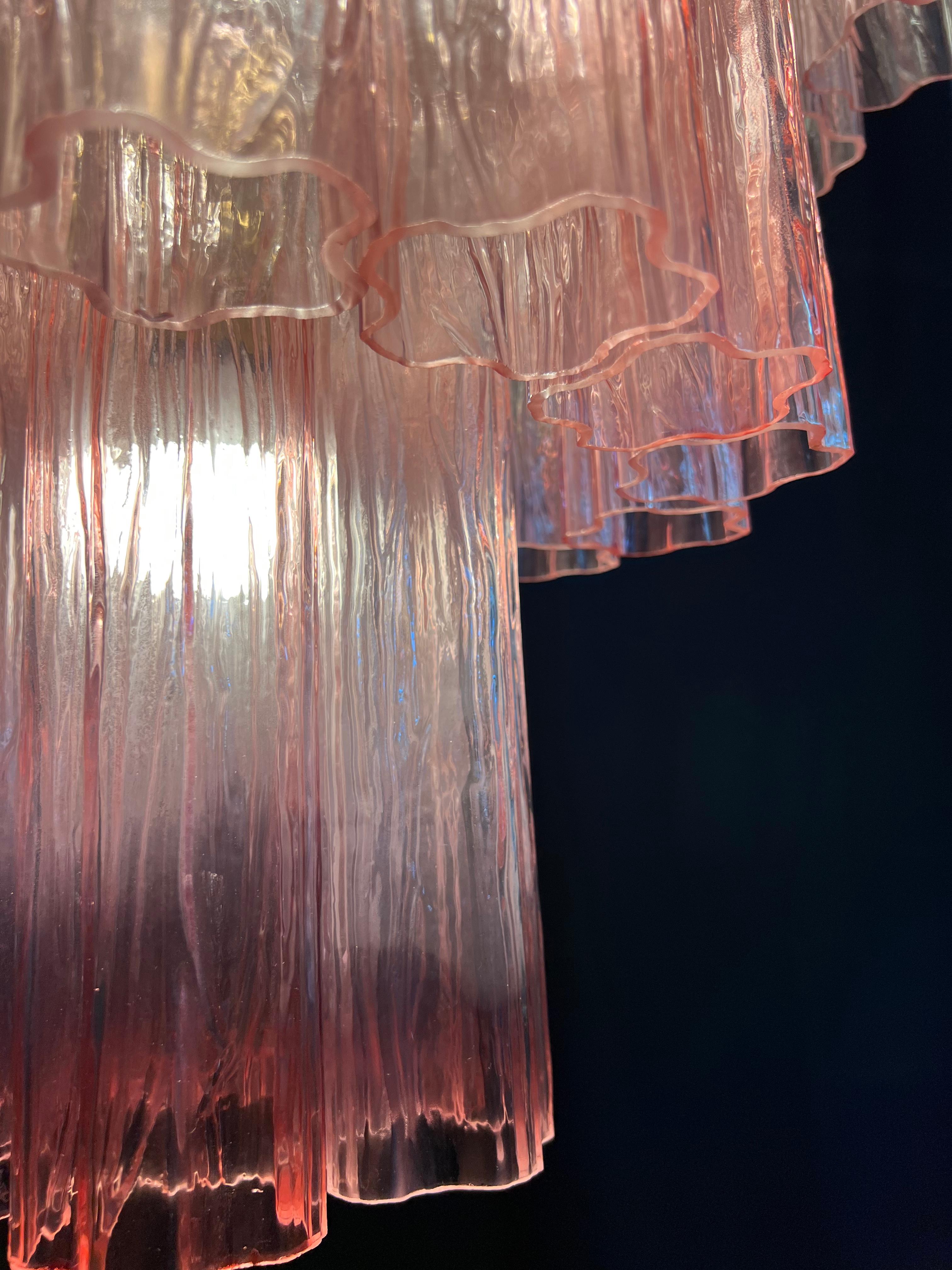 Charming Talian Pink Chandelier by Valentina Planta, Murano For Sale 7