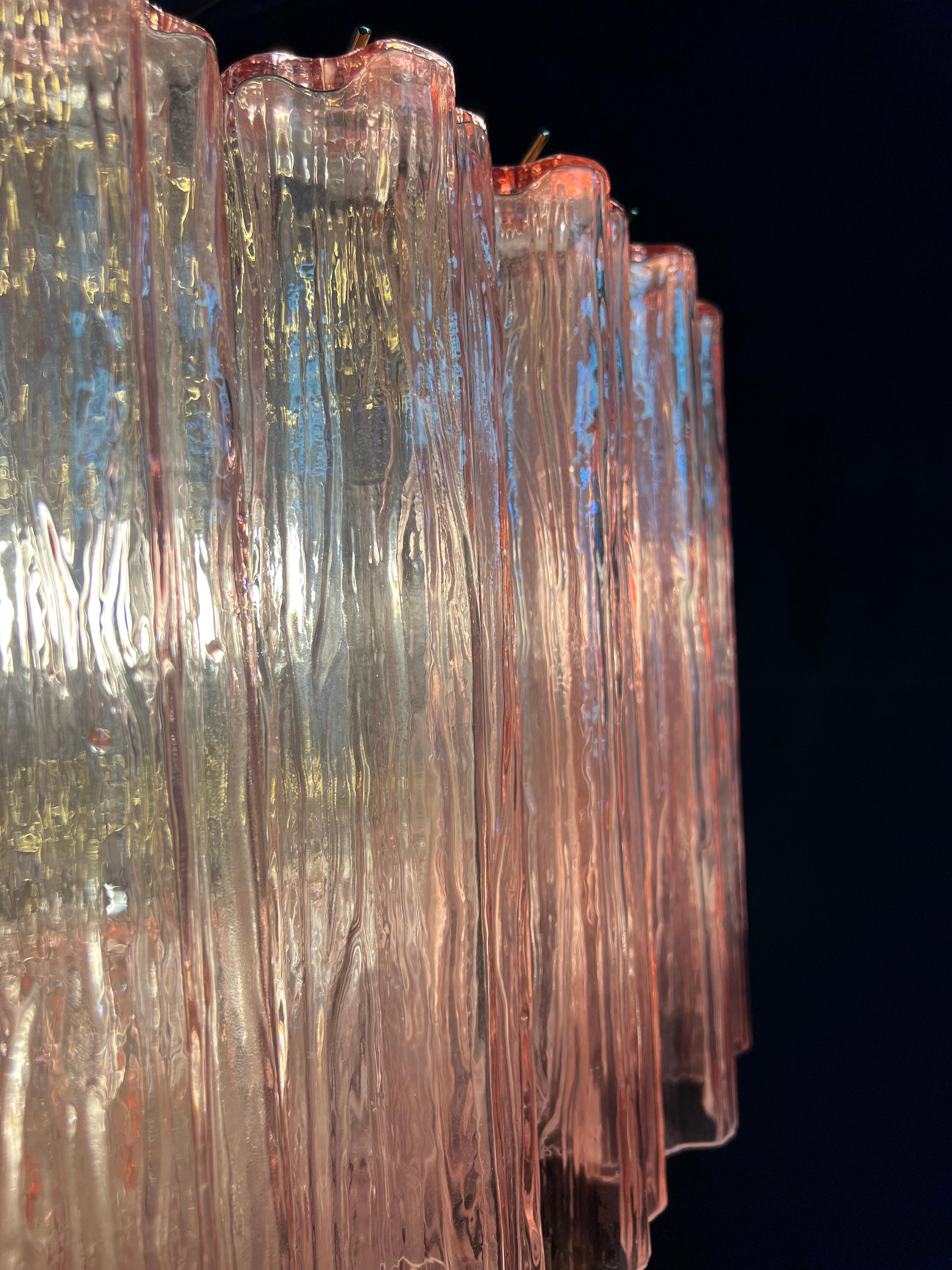 Charming Talian Pink Chandelier by Valentina Planta, Murano For Sale 9
