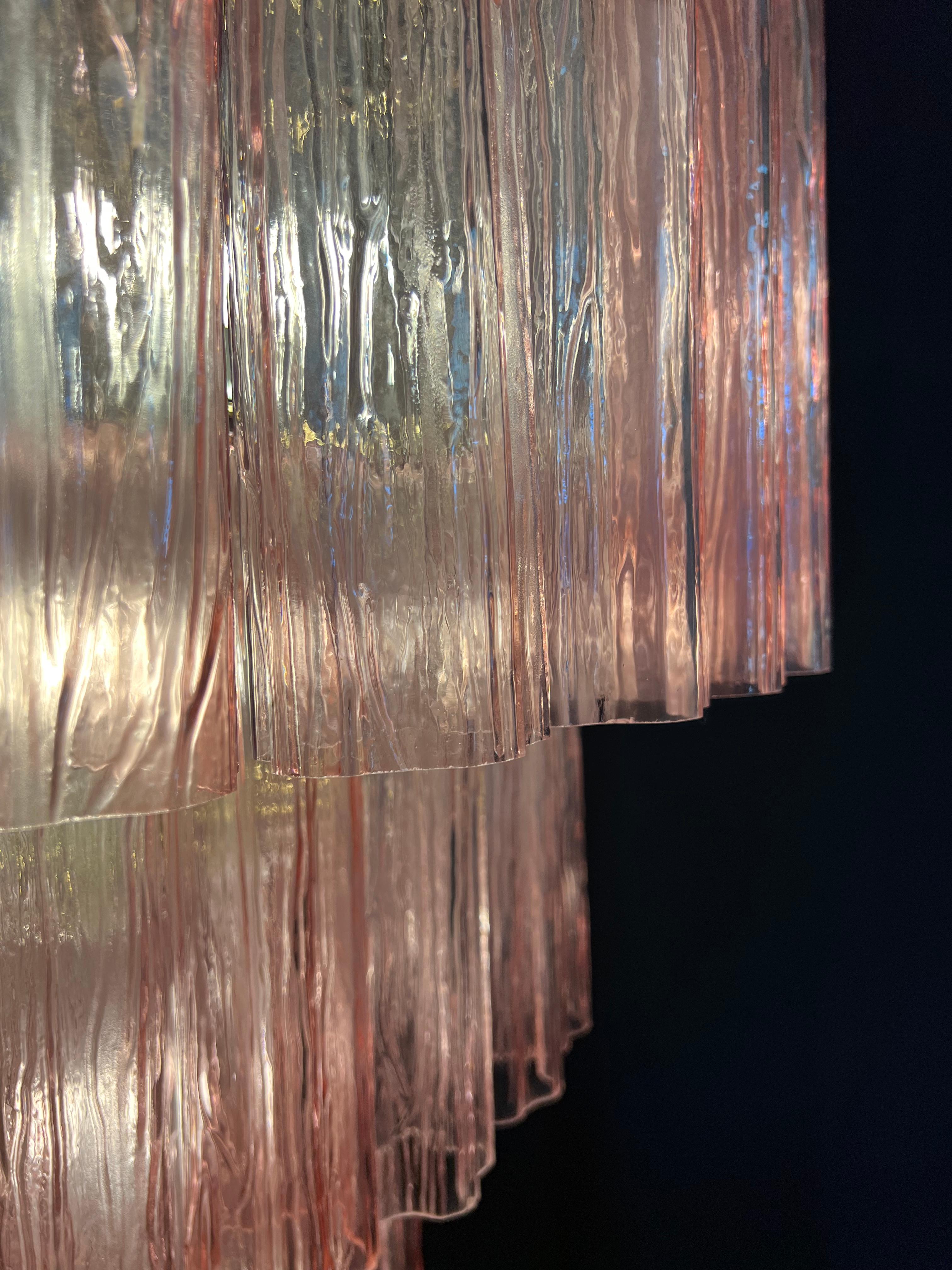 Charming Talian Pink Chandelier by Valentina Planta, Murano For Sale 2