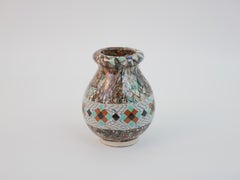 Charming tiny vase in "Terre-mêlée" ceramic by Jean Gerbino circa 1930