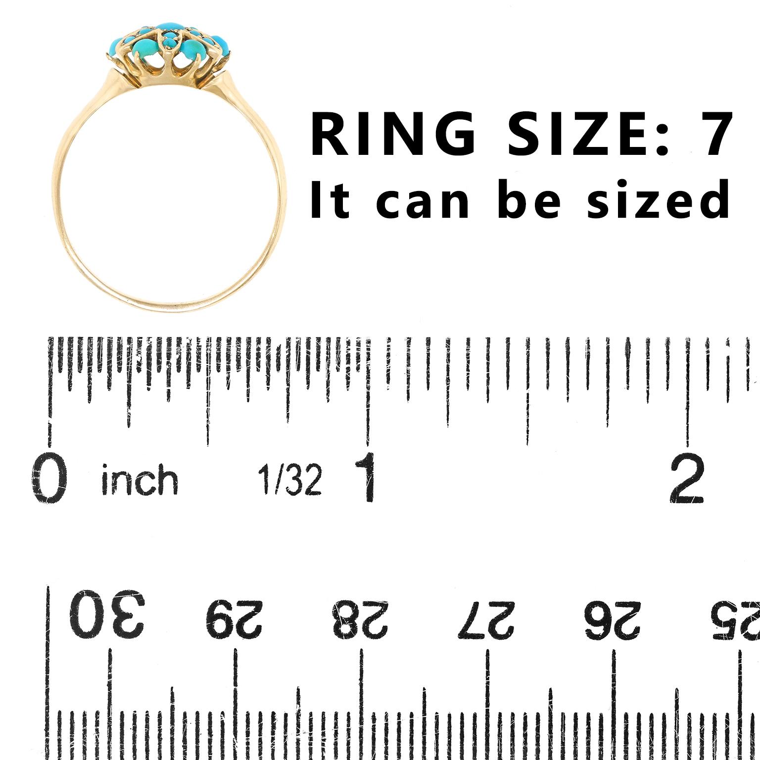 Women's or Men's Charming Turquoise Ring For Sale
