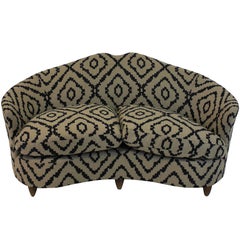 Charming Two-Seat Curved Sofa by ISA