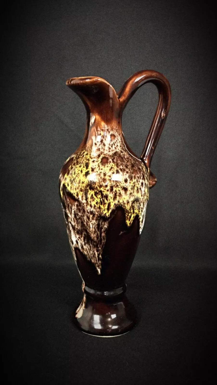 Charming Vallauris Ceramic Ewer or Soliflore – Signed, Vintage Home Deco - 2Y287 For Sale 1