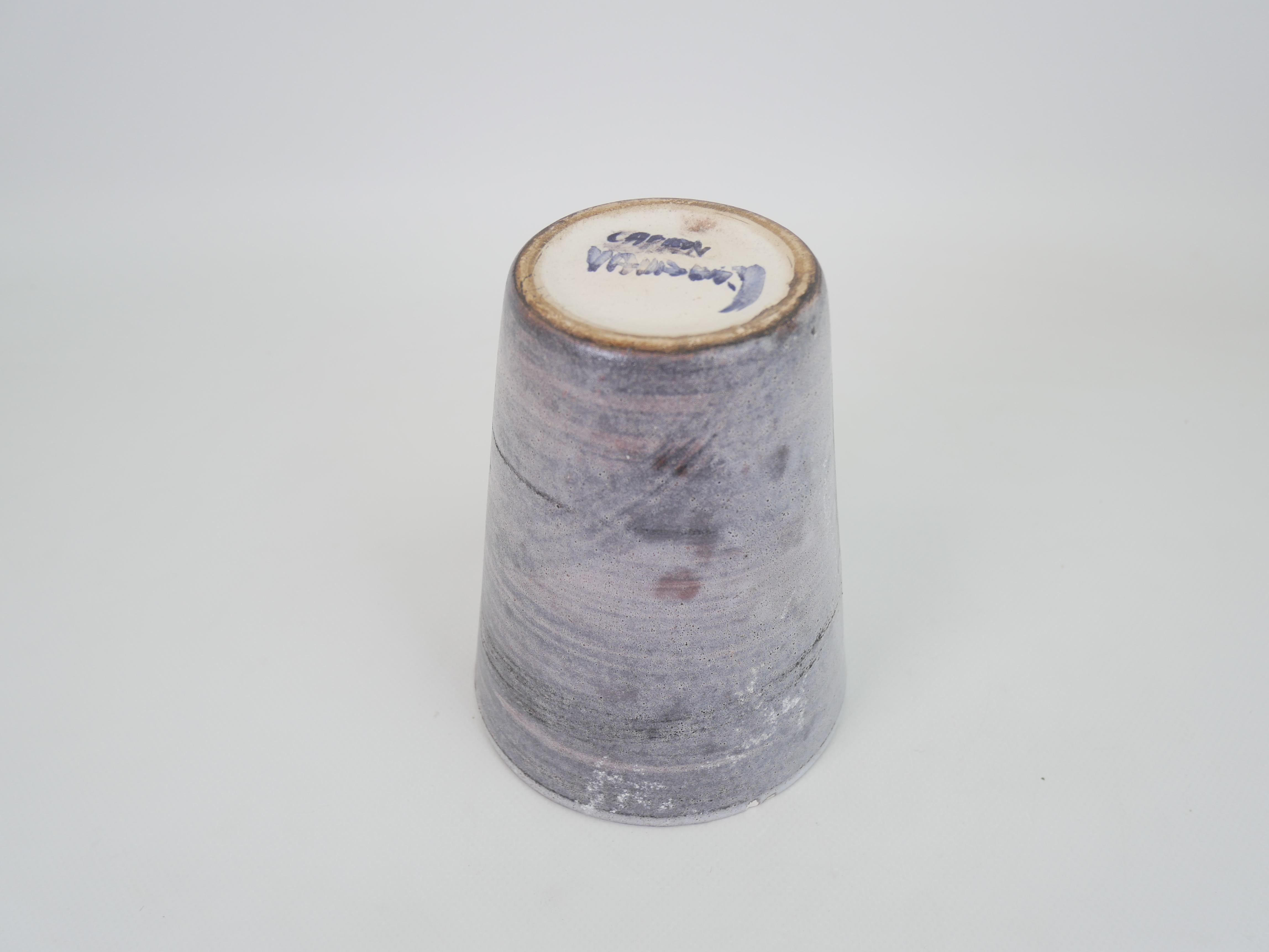 Charmant vase en céramique de Roger Capron avec motifs floraux en vente 6