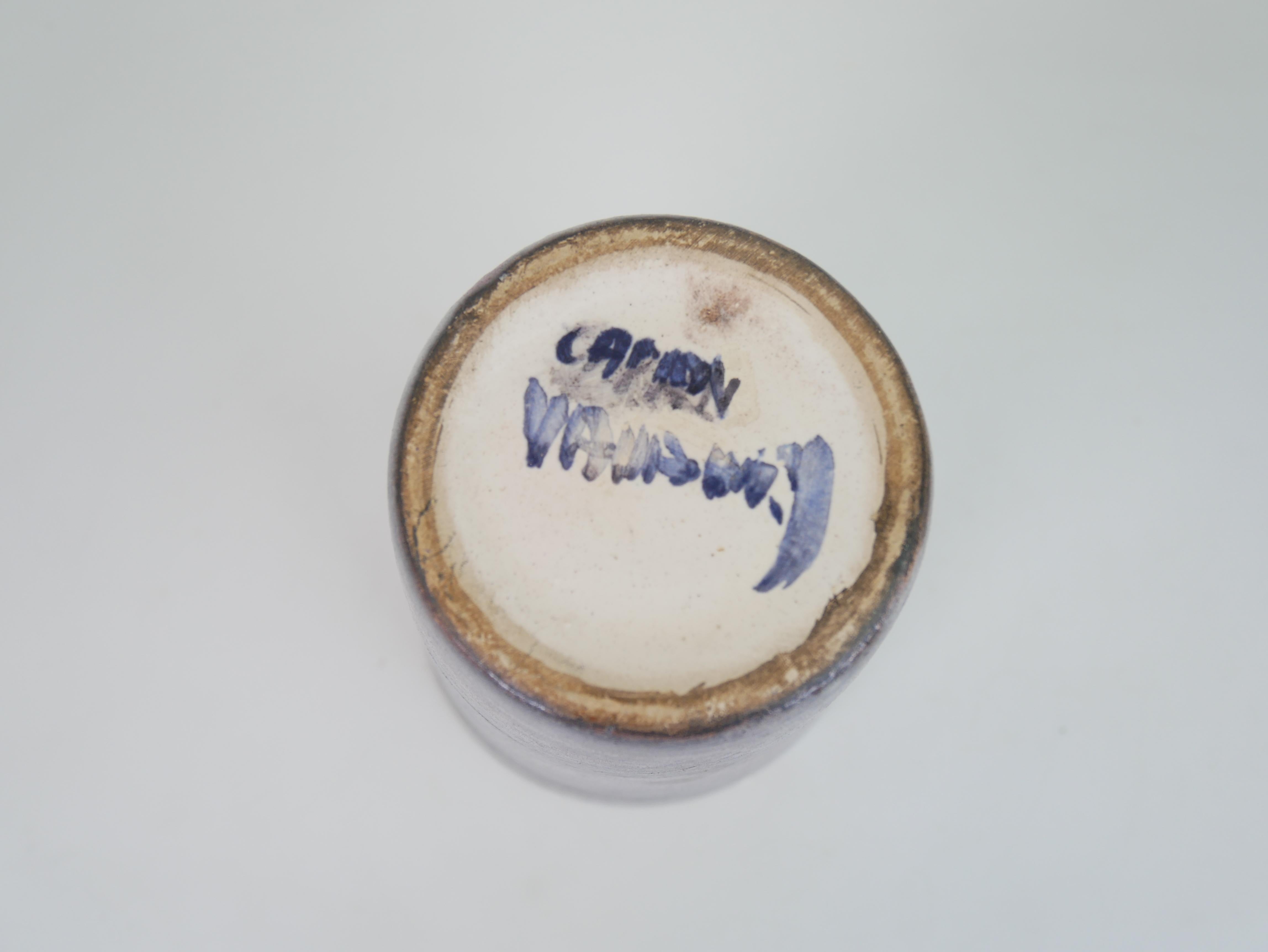 Charmant vase en céramique de Roger Capron avec motifs floraux en vente 7