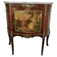Charming Vernis Martin Side or Music Cabinet