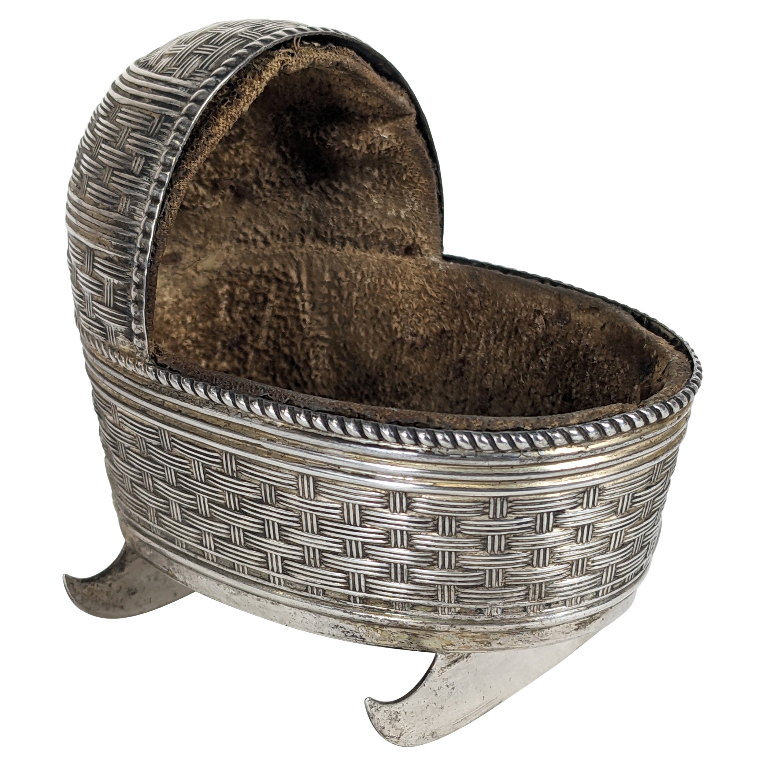 Charmante viktorianische Sterling Babywiege im Angebot